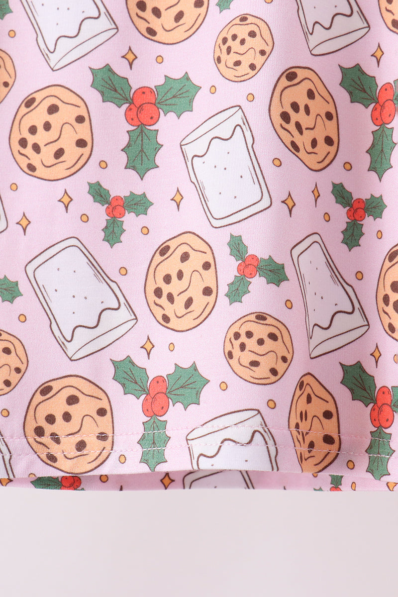 Pink milk cookie holly bamboo pajama set - Aaria Tees Aaria Tees