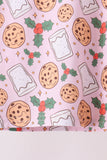 Pink milk cookie holly bamboo pajama set - Aaria Tees Aaria Tees