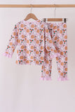 Pink milk cookie holly bamboo pajama set - Aaria Tees Aaria Tees
