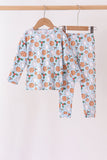 Blue milk cookie holly bamboo pajama set - Aaria Tees Aaria Tees