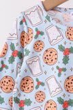 Blue milk cookie holly bamboo pajama set - Aaria Tees Aaria Tees
