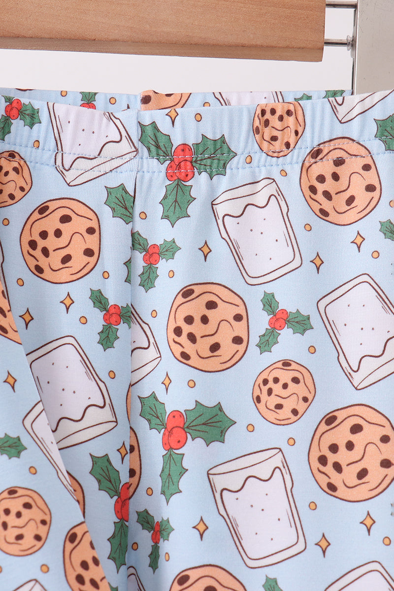 Blue milk cookie holly bamboo pajama set - Aaria Tees Aaria Tees
