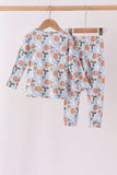 Blue milk cookie holly bamboo pajama set - Aaria Tees Aaria Tees