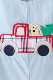Blue plaid deer reversible jonjon - Aaria Tees Aaria Tees