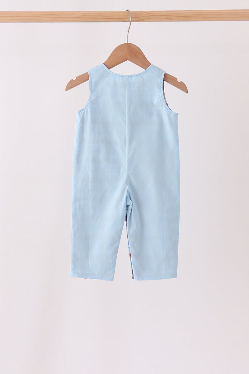 Blue plaid deer reversible jonjon - Aaria Tees Aaria Tees