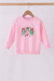 Pink christmas tree sweatshirt - Aaria Tees Aaria Tees