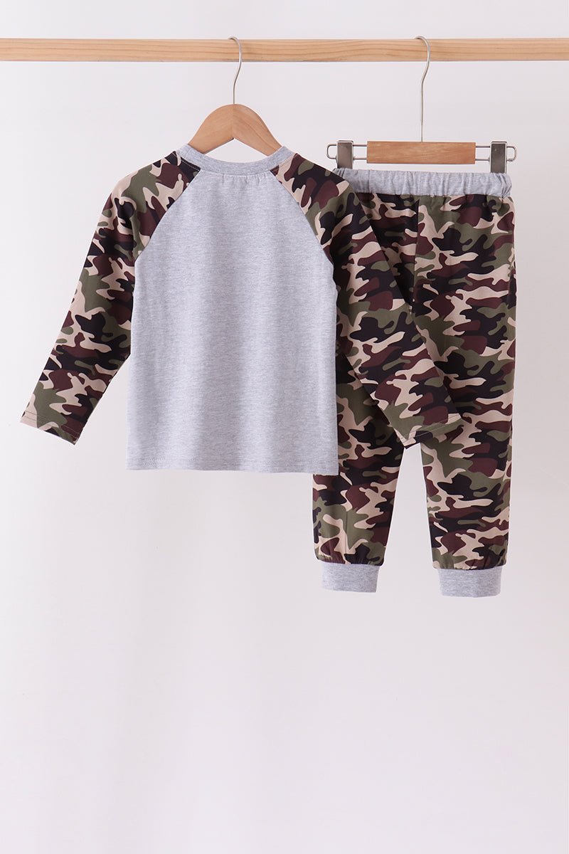 Camouflage deer embroidery pants set - Aaria Tees Aaria Tees