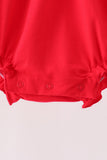 Red christmas tree embroidery bubble - Aaria Tees Aaria Tees