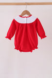 Red christmas tree embroidery bubble - Aaria Tees Aaria Tees