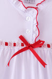 White bow ruffle dress - Aaria Tees Aaria Tees