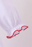 White bow ruffle dress - Aaria Tees Aaria Tees