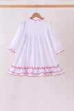 White bow ruffle dress - Aaria Tees Aaria Tees