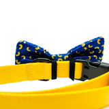 Mac and Cheese Blue Dog Bow Tie Aaria Tees