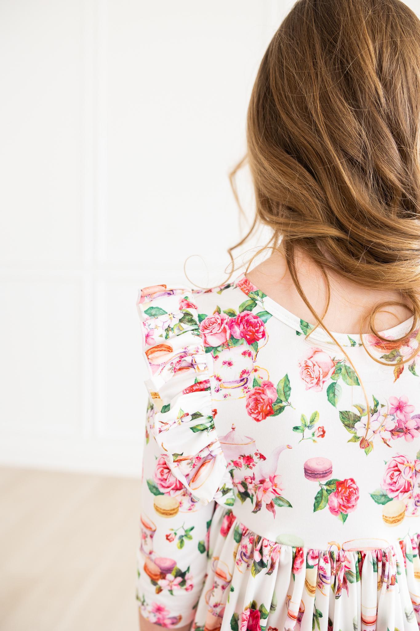 SALE Macarons & Tea Ruffle Twirl Dress - Aaria Tees Aaria Tees