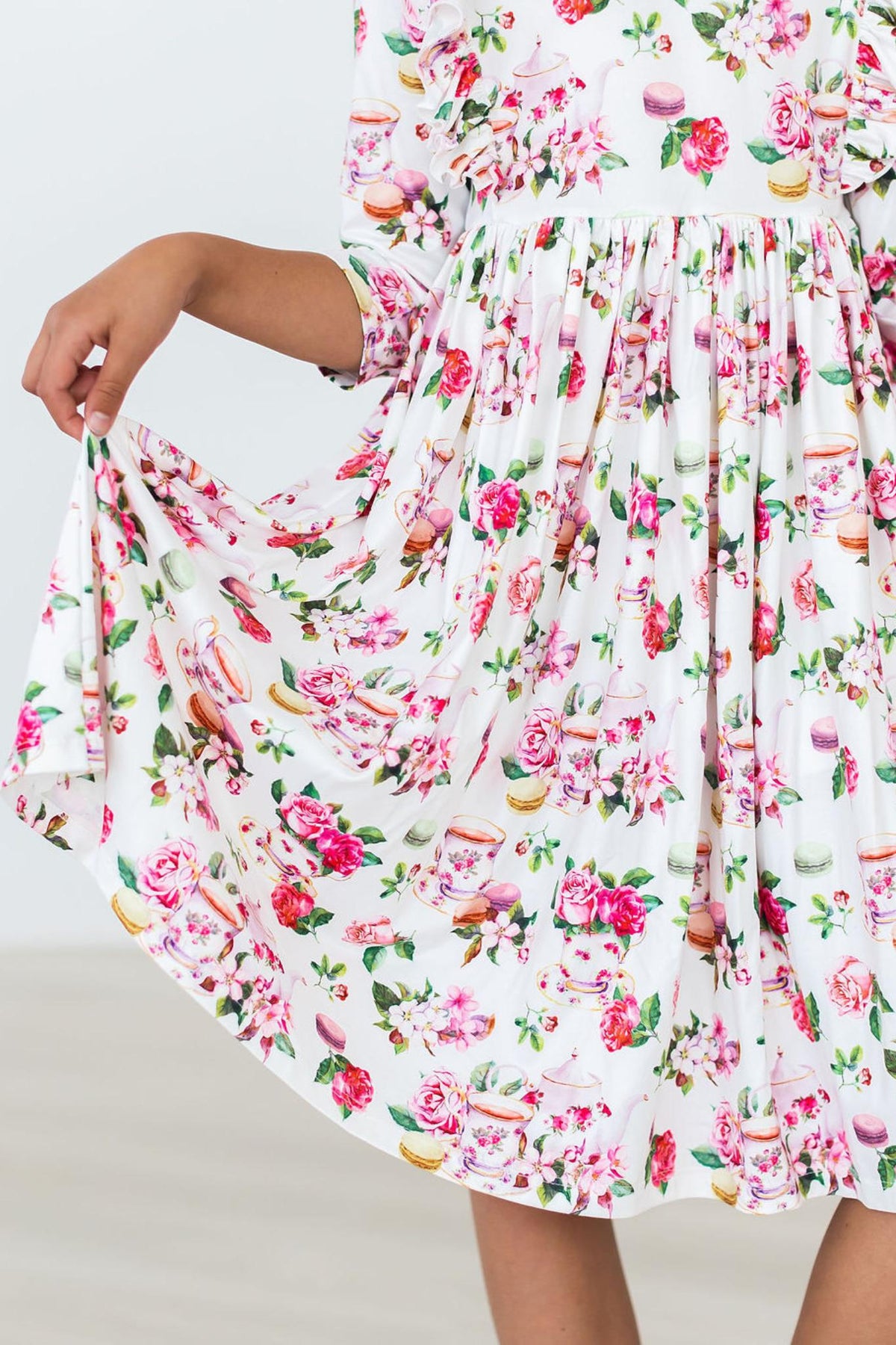 SALE Macarons & Tea Ruffle Twirl Dress - Aaria Tees