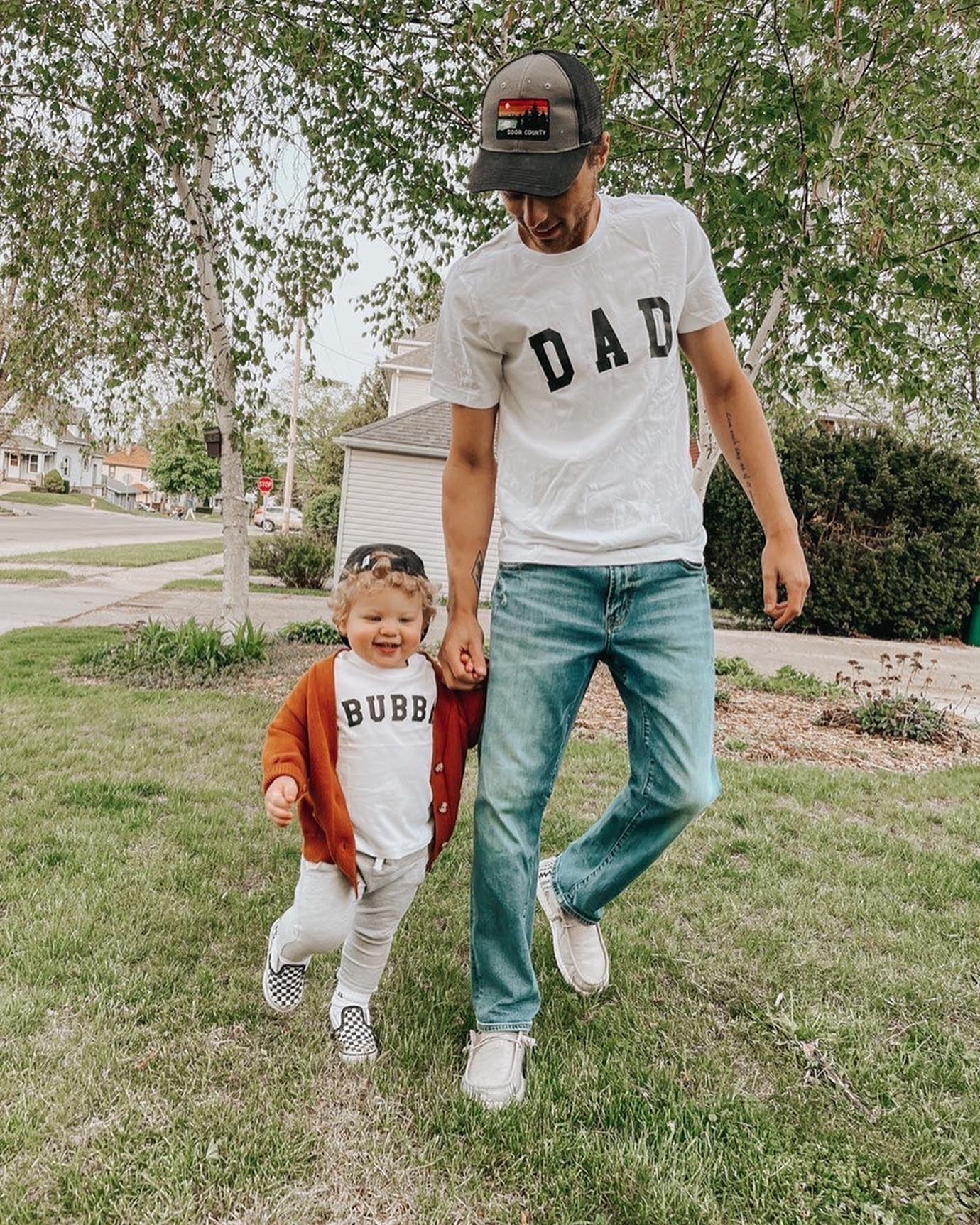 Mama & Dad Family Matching T-shirt (Condensed Font) - Aaria Tees Aaria Tees