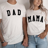 Mama & Dad Family Matching T-shirt (Condensed Font) - Aaria Tees Aaria Tees