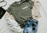 Mama & Dad Family Matching T-shirt (Rounded Left Chest) - Aaria Tees Aaria Tees