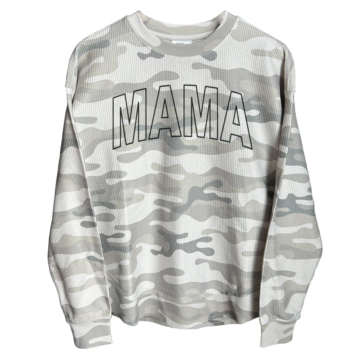 Mama Outline Grey (Front) - Aaria Tees Aaria Tees