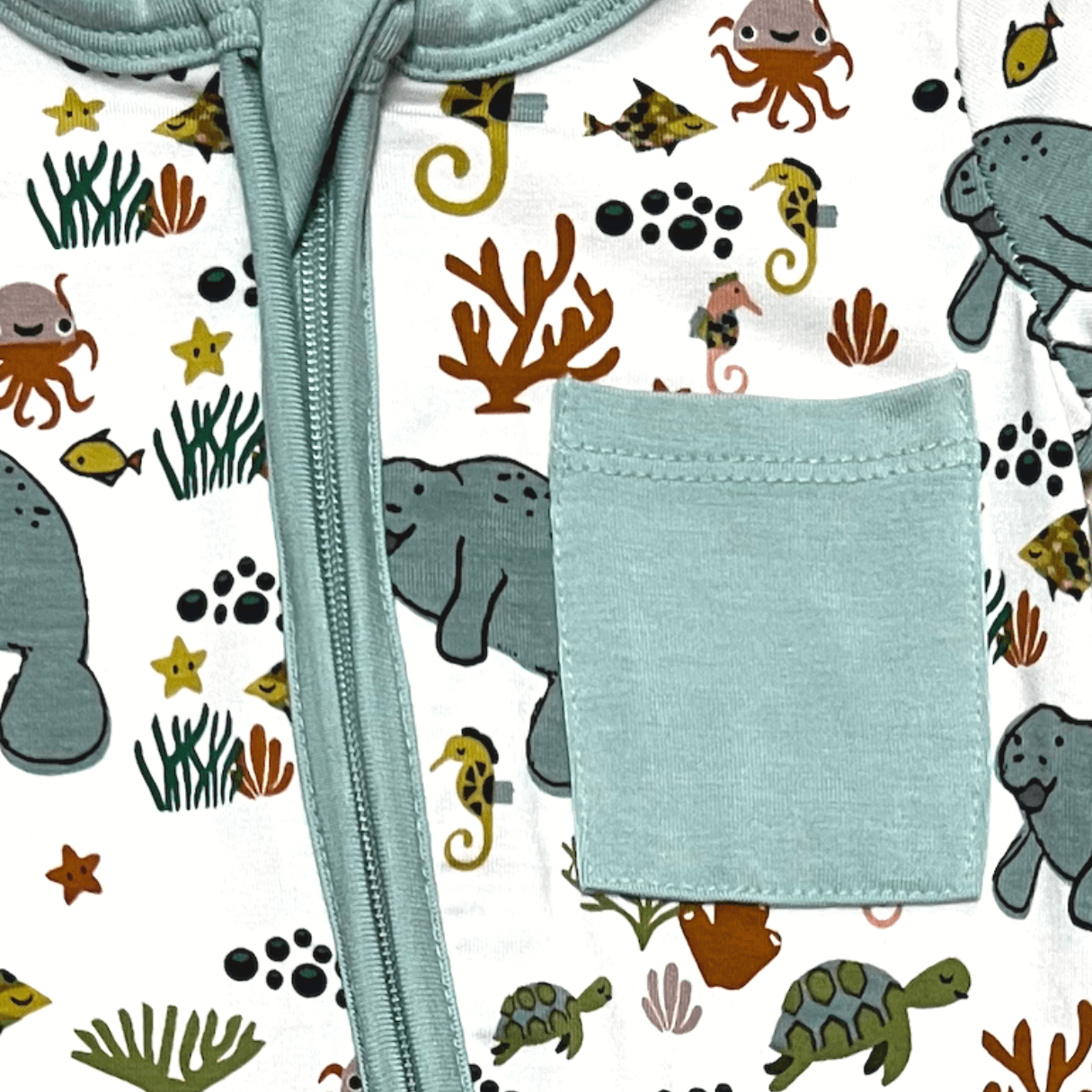 Manatee Shorty Romper | Bamboo - Aaria Tees Aaria Tees
