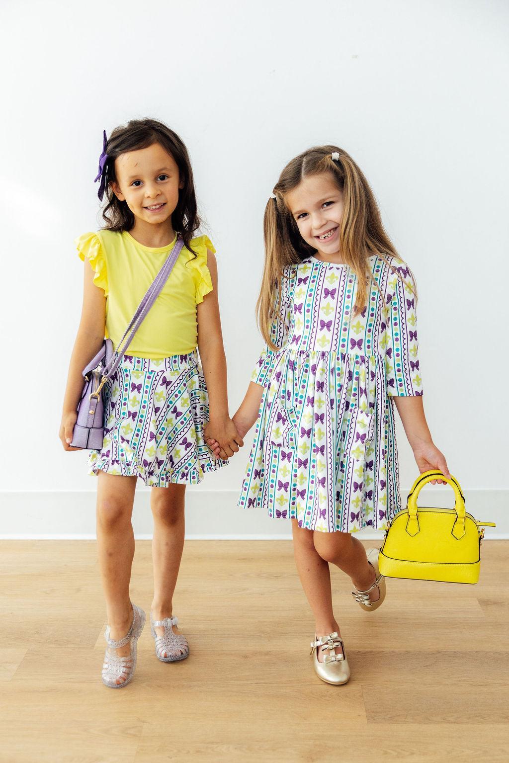Mardi Gras Ruffle Twirl Skort - Aaria Tees Aaria Tees