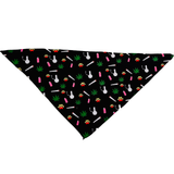Marijuana Black Tie On Dog Bandana Aaria Tees