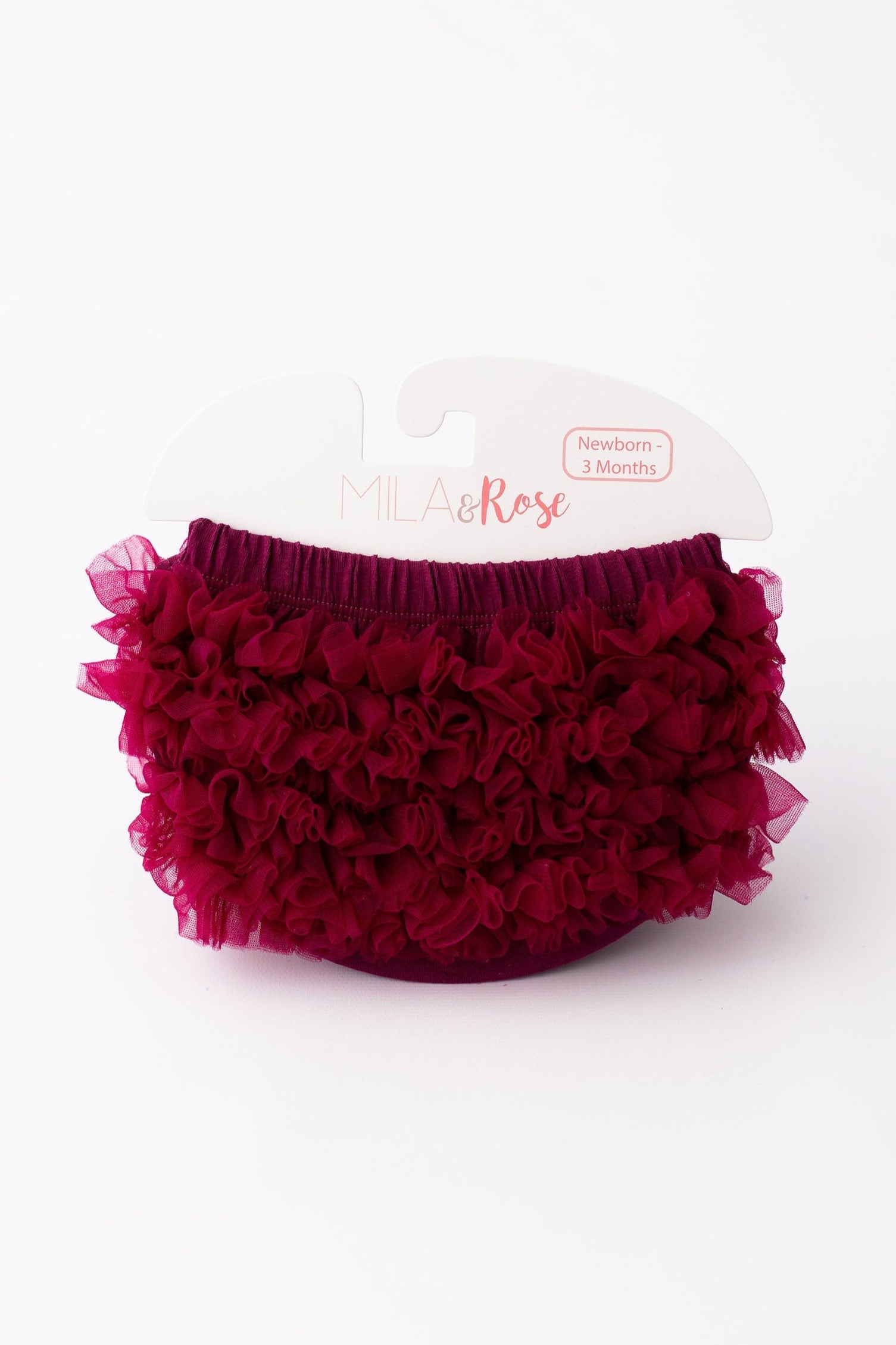 Maroon Ruffle Bum Bloomer - Aaria Tees Aaria Tees