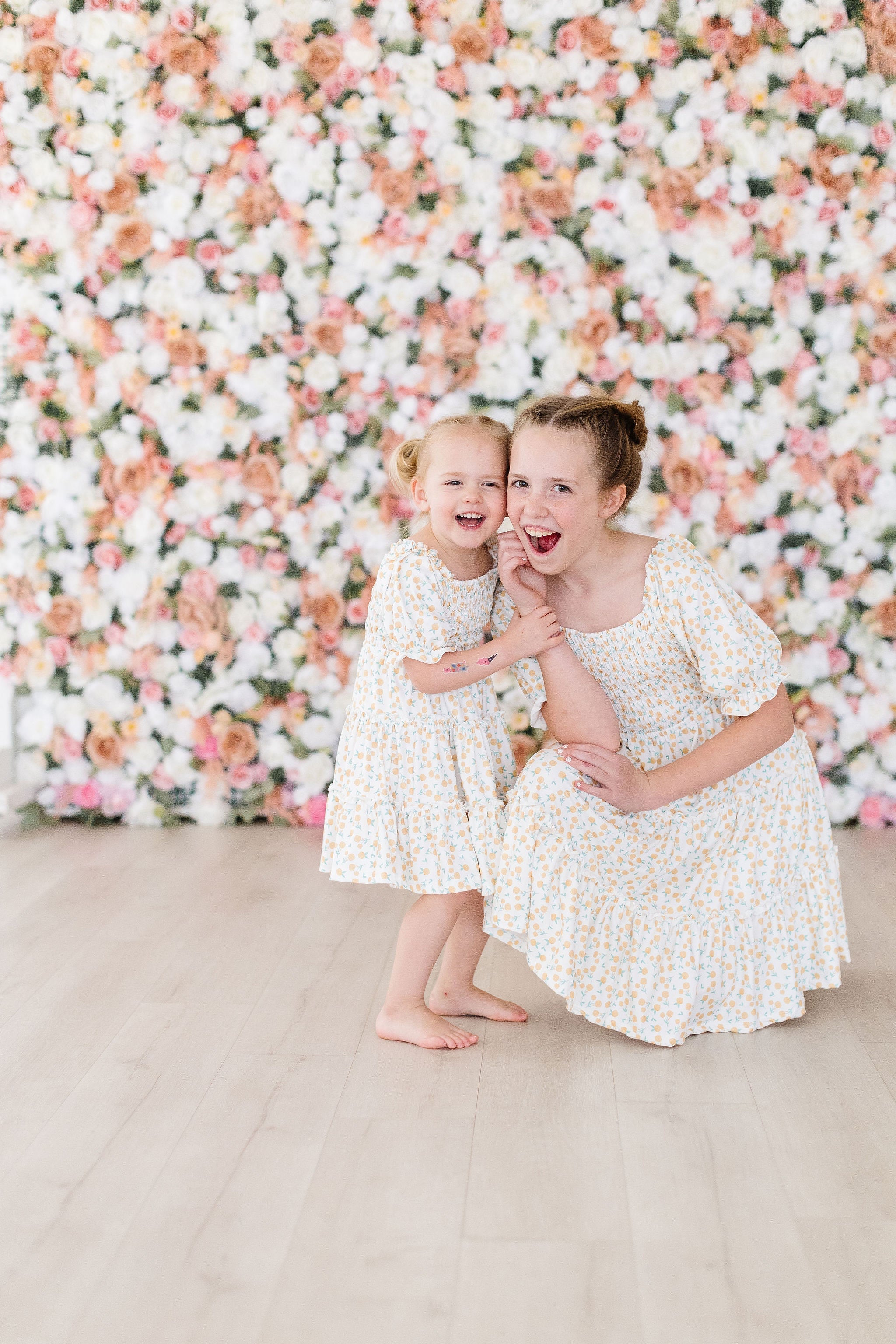 Marvelous Marigolds Smocked Ruffle Dress - Aaria Tees Aaria Tees