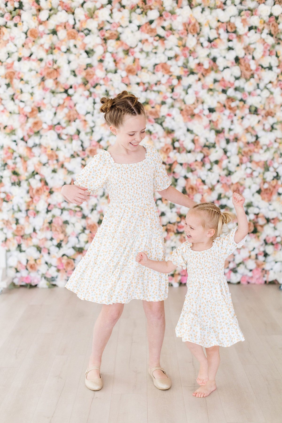 Marvelous Marigolds Smocked Ruffle Dress - Aaria Tees