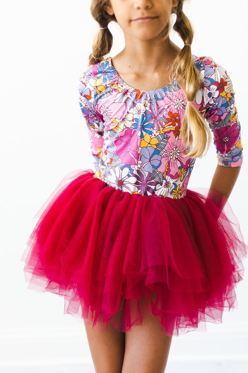 Mauve What's Up Buttercup 3/4 Tutu Leotard - Aaria Tees Aaria Tees