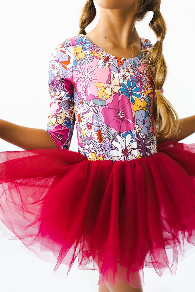 Mauve What's Up Buttercup 3/4 Tutu Leotard - Aaria Tees Aaria Tees