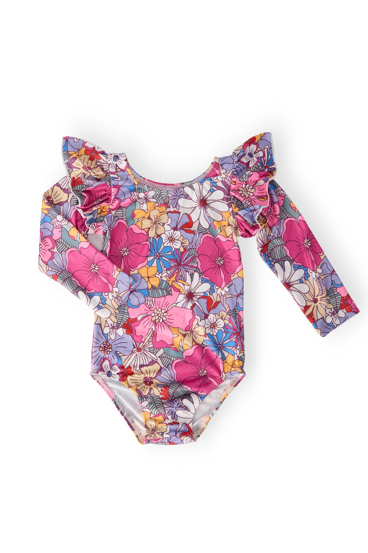 Mauve What's Up Buttercup L/S Flutter Sleeve Leotard - Aaria Tees