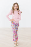 Mauve What's Up Buttercup Ribbed Velvet Bells - Aaria Tees Aaria Tees