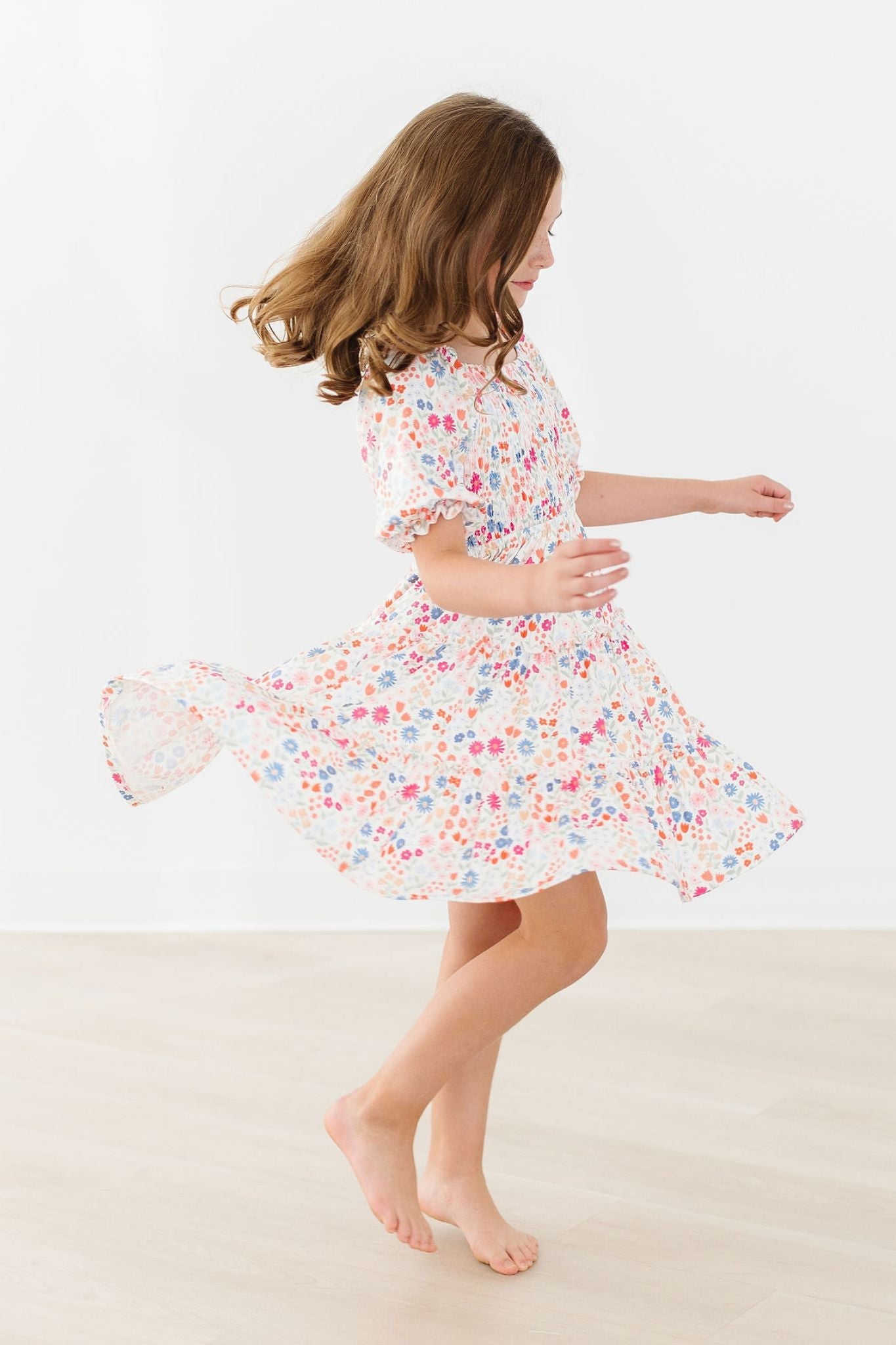 Meadow Magic Smocked Ruffle Dress - Aaria Tees Aaria Tees