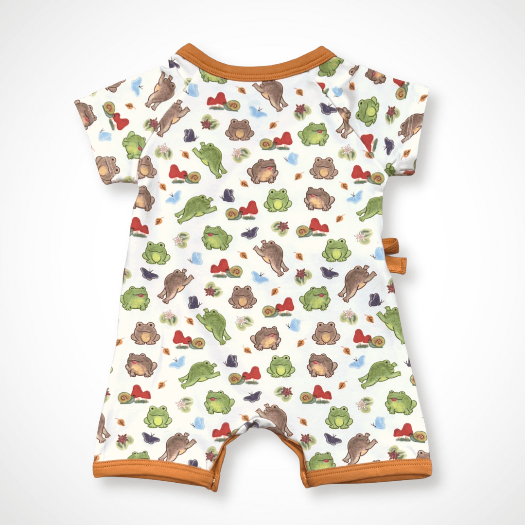 Frog Kimono Shorty Romper | Organic Pima Cotton - Aaria Tees Aaria Tees