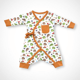 Frog Kimono Long Sleeve Romper | Organic Pima Cotton - Aaria Tees Aaria Tees
