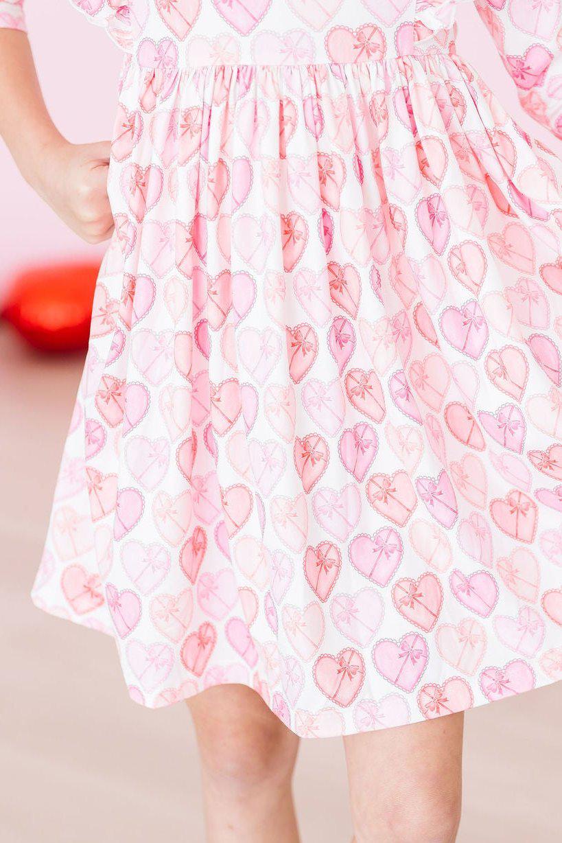 Melt My Heart 3/4 Sleeve Ruffle Twirl Dress - Aaria Tees Aaria Tees