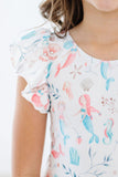 Mermaid Friends S/S Flutter Sleeve Leotard - Aaria Tees Aaria Tees