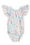 Mermaid Friends S/S Flutter Sleeve Leotard - Aaria Tees Aaria Tees