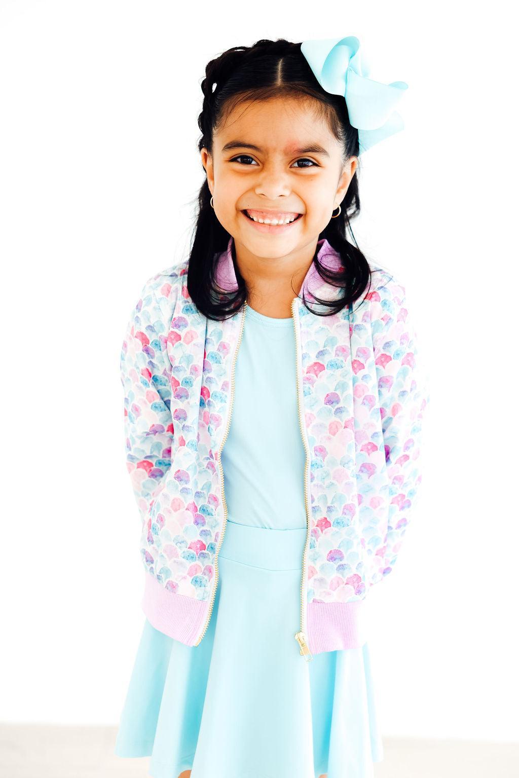 Mermaid Scales Satin Jacket - Aaria Tees Aaria Tees
