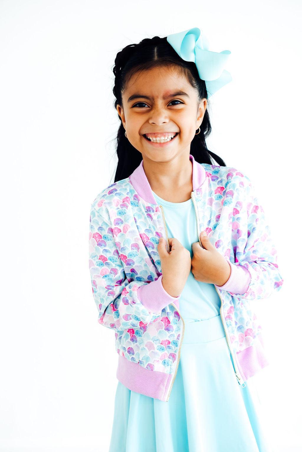 Mermaid Scales Satin Jacket - Aaria Tees Aaria Tees