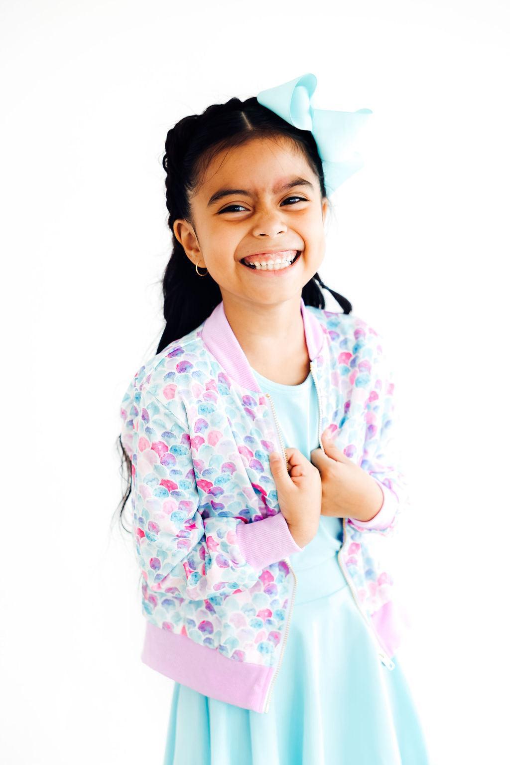 Mermaid Scales Satin Jacket - Aaria Tees Aaria Tees