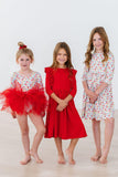 Merry & Bright 3/4 Sleeve Pocket Twirl Dress - Aaria Tees Aaria Tees