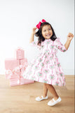 Merry Mistletoe 3/4 Sleeve Ruffle Twirl Dress - Aaria Tees Aaria Tees