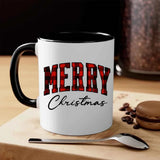 Merry Christmas Matching Coffee Mug - Buffalo Plaid Cup - Aaria Tees Aaria Tees