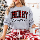 Merry Christmas Sweatshirt - Buffalo Plaid Crewneck - Aaria Tees Aaria Tees