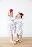 Middle Sister 3/4 Sleeve Pocket Twirl Dress - Aaria Tees Aaria Tees