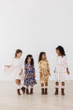 Midnight Rainbow 3/4 Sleeve Pocket Twirl Dress - Aaria Tees Aaria Tees