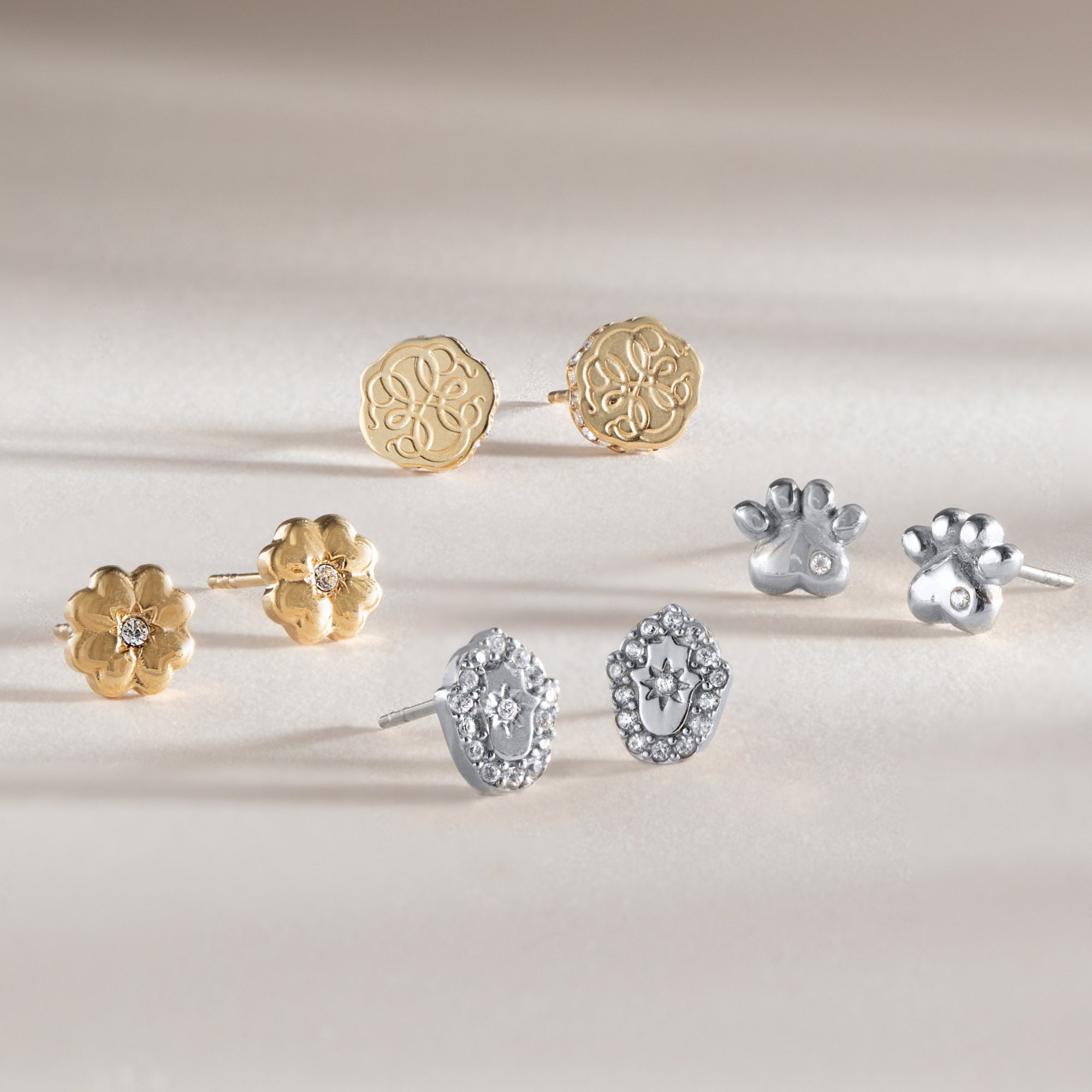 Path of Life Mini Stud Earrings - Aaria Tees Aaria Tees