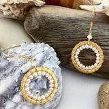 Pearl Mini Halo Earrings Aaria Tees